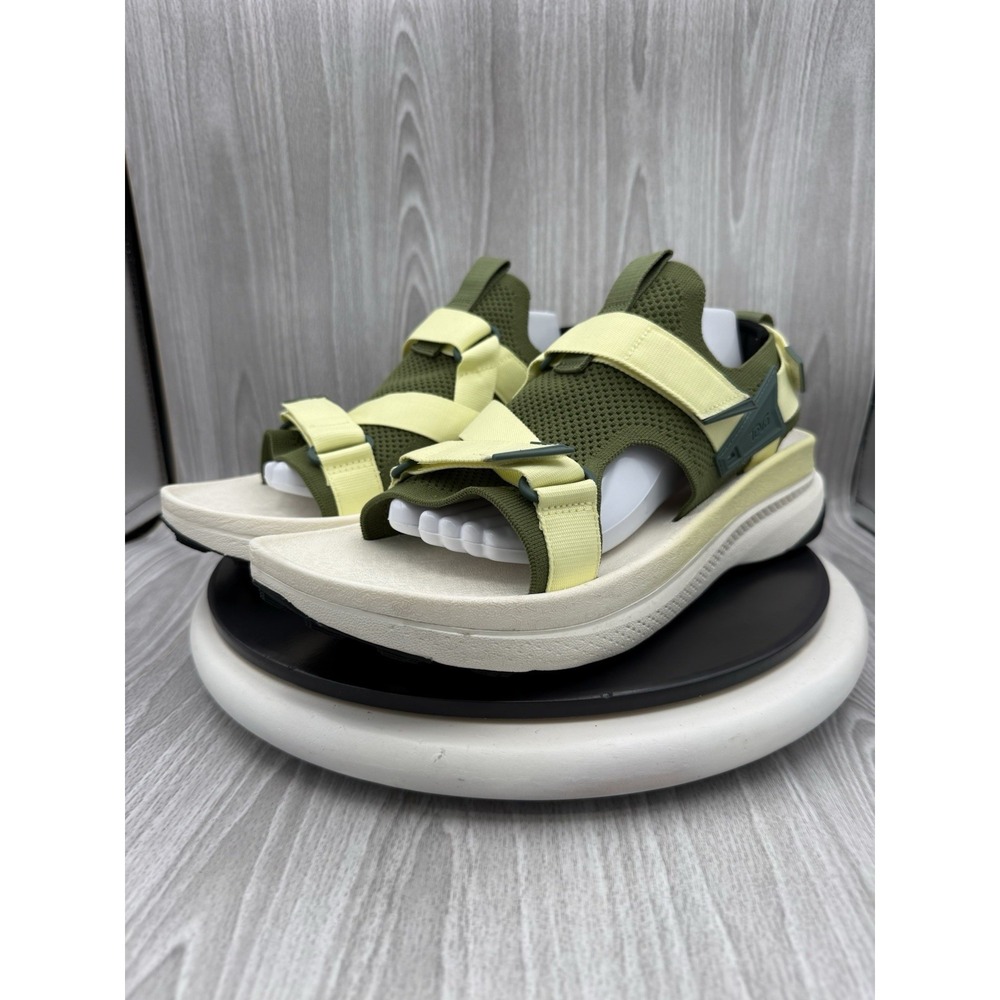 Teva Aventrail Mens Sz 13 Deep Lichen‎ Green Yellow Trail Running Hiking Sandals